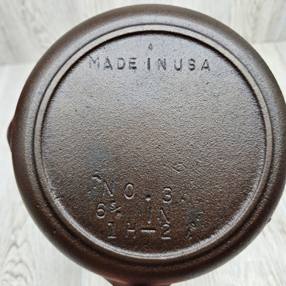 BSR Birmingham Stove Range No 3 Cast Iron Skillet 6-5/8 Inch Century Series USA